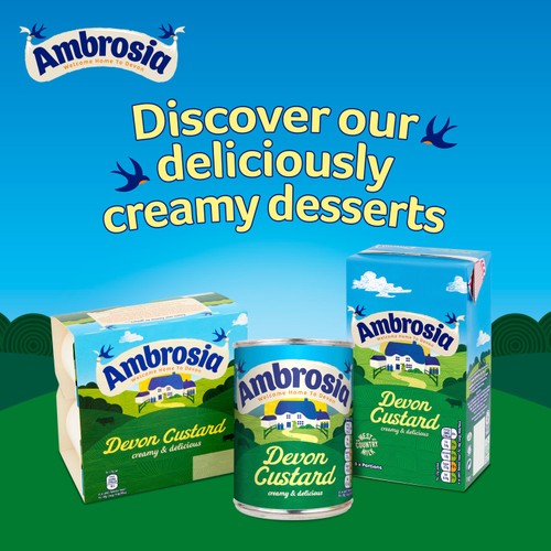 Ambrosia Devon Custard Dessert Snack Pots