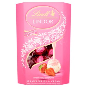 Lindt Lindor Strawberries & Cream Chocolate Truffles Box