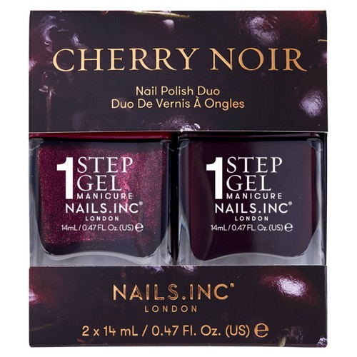 Nails.INC Cherry Noir Nail Polish Duo