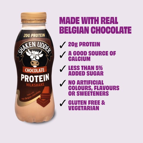 Shaken Udder Chocolate Flavoured Protein Milkshake