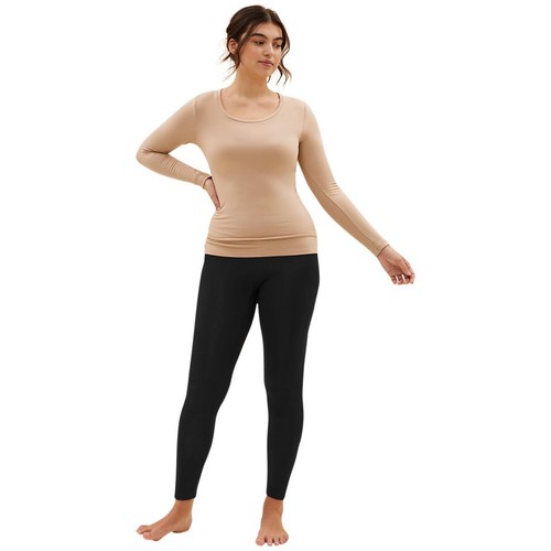 M&S Womens  Heatgen Plus Thermal Brushed Leggings ,16, Black