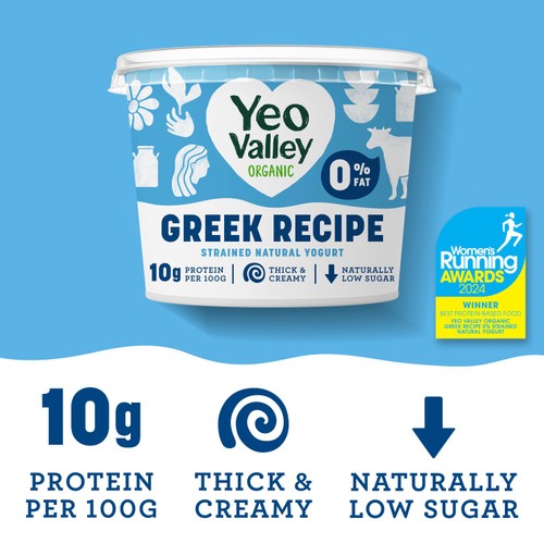 Yeo Valley Organic Greek Recipe 0% Strained Natural Yogurt