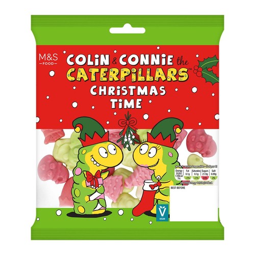 M&S Colin & Connie the Caterpillars Christmas Time Fruit Gums
