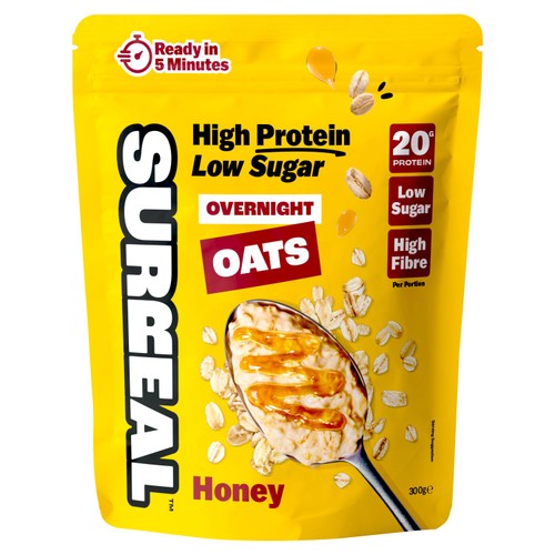 Surreal High Protein Low Sugar Honey Overnight Oats
