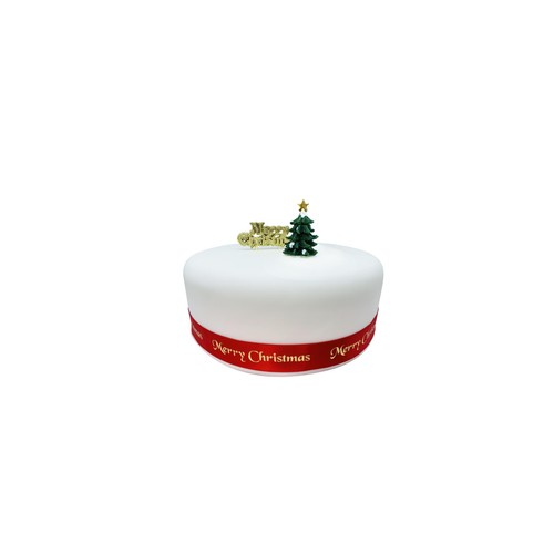 Merry Christmas Green Tree Resin Cake Topper