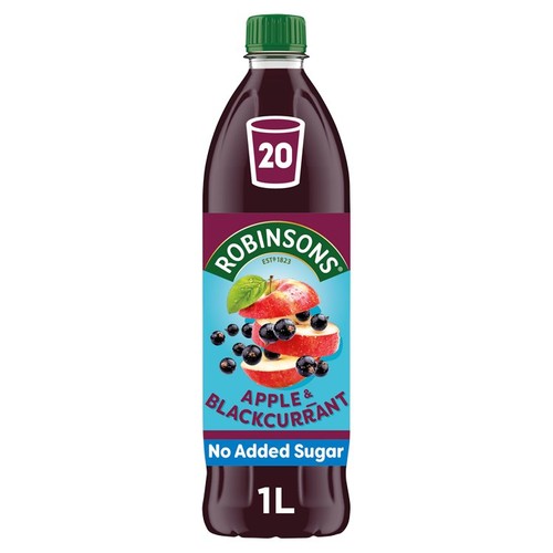 Robinsons Single Strength Apple & Blackcurrant No Added Sugar Squash