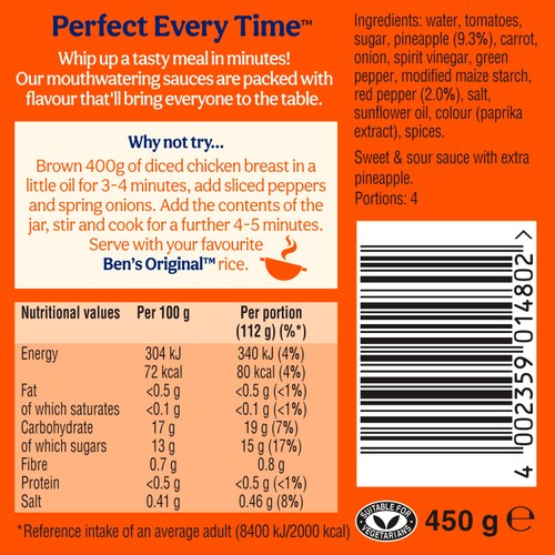 Ben's Original Sweet & Sour Extra Pineapple Sauce