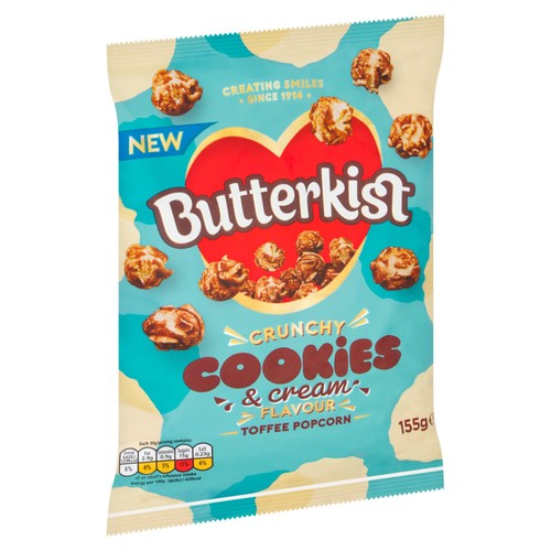 Butterkist Cookies & Cream Flavour Toffee Popcorn