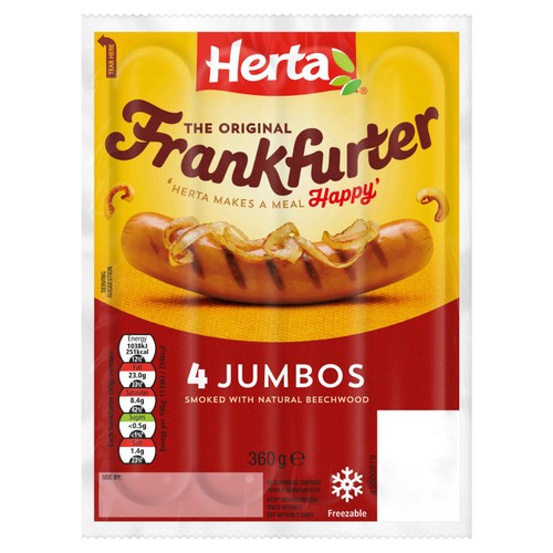 Herta Jumbo Frankfurters Hot Dogs