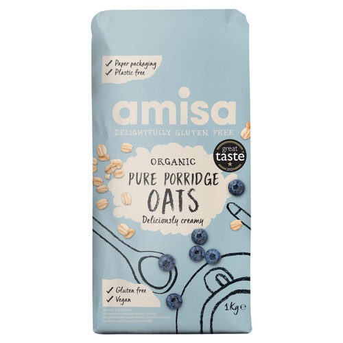 Amisa Pure Porridge Oats Gluten Free Organic