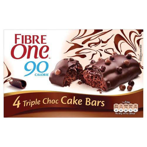 Fibre One 90 Calorie Triple Choc Cake Bars