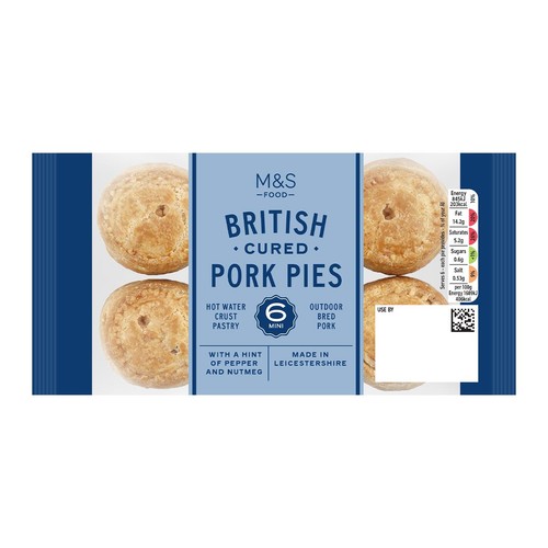 M&S 6 Mini Cured Pork Pies