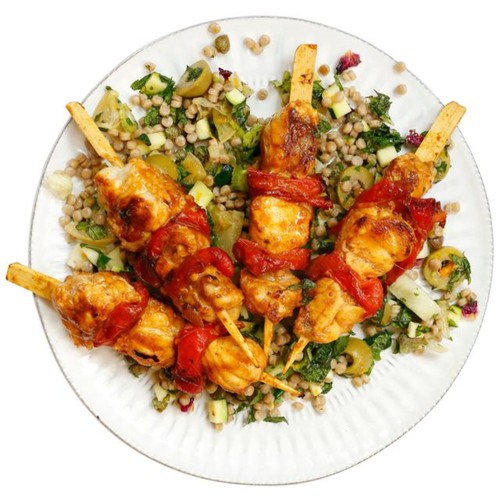 HLS Harissa Cornish Monkfish Skewers