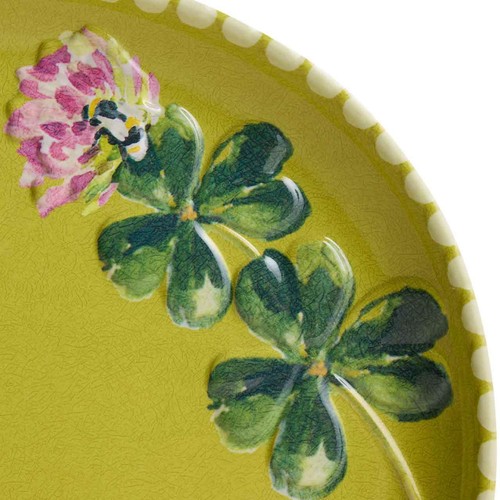 M&S Floral Melamine Picnic Side Plate Set, Green Mix