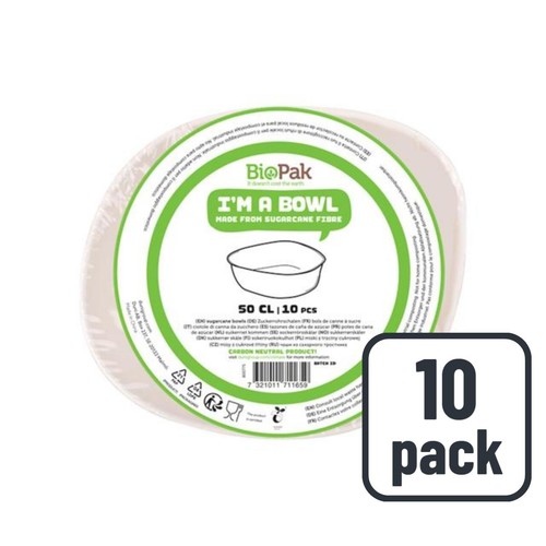 White Bagasse 14cm Party Bowls