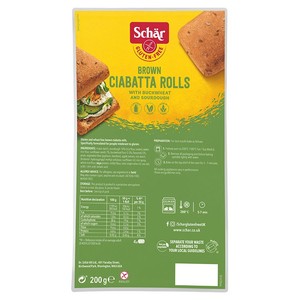 Schar Buckwheat Brown Ciabatta Rolls 200g