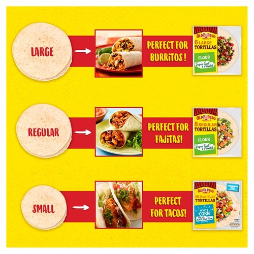 Old El Paso Flour Tortilla Fajita Wraps Family Pack