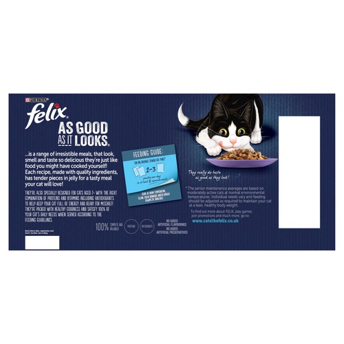 Felix As Good As it Looks Senior 7+ Mixed in Jelly Wet Cat Food 