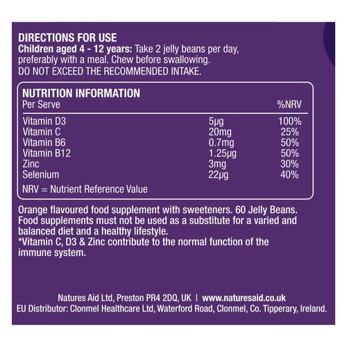 Natures Aid Immune Support Vitamin Jelly Beans