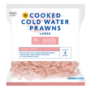 M&S Large Cooked Greenland Prawns Frozen