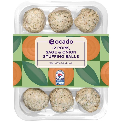 Ocado 12 Pork, Sage and Onion Stuffing Balls
