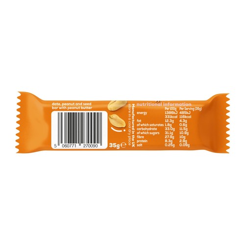 The Gut Stuff Peanut Butter Fruit & Nut High Fibre Box of Bars