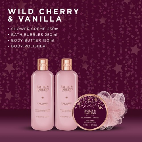 Baylis & Harding Wild Cherry & Vanilla Velvet Washbag Gift