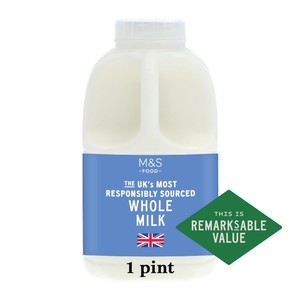 M&S Whole British Milk 1 Pint