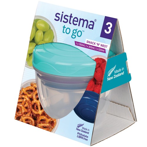 Sistema To Go Snack Nest Containers Set Storage