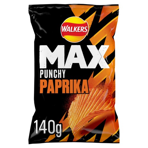 Walkers Max Punchy Paprika Sharing Bag Crisps