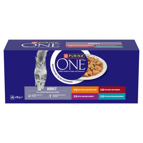 Purina One Mini Fillets Mixed Selection in Gravy Wet Cat Food 