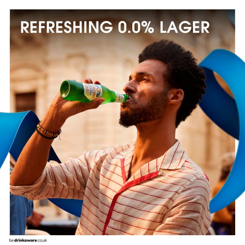 Peroni Nastro Azzurro 0% Alcohol-Free Beer Lager Bottles