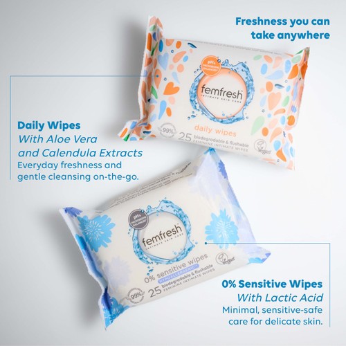 Femfresh 0% Sensitive Wipes