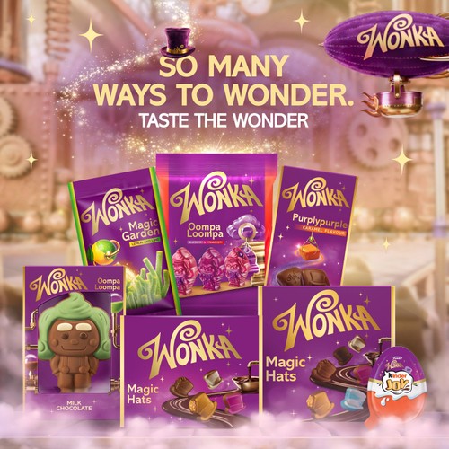 Wonka Chocolate Magic Hats Mixed Box