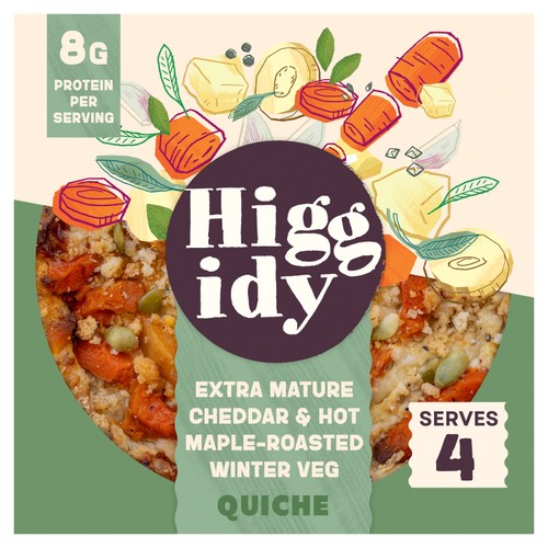 Higgidy Vintage Cheddar & Hot Maple Roasted Winter Vegetable Quiche