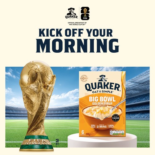 Quaker Oat So Simple Big Bowl Golden Syrup Porridge Sachets Cereal