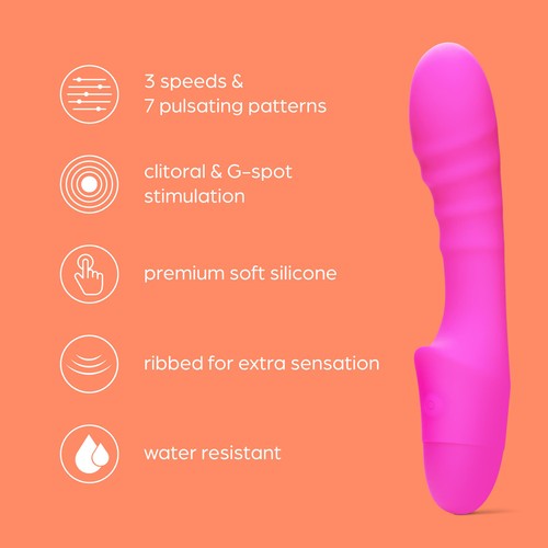 So Divine Pash Ribbed Vibrator Pink
