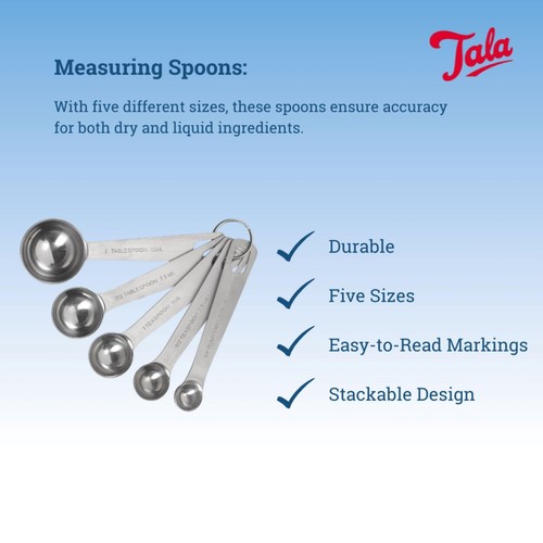 Tala 5 Measuring Spoons, ml, tsp, tbsp