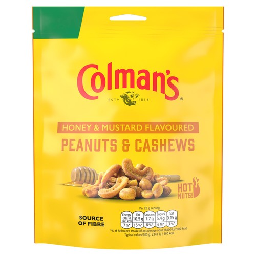 Colmans Honey & Mustard Flavoured Peanuts & Cashews