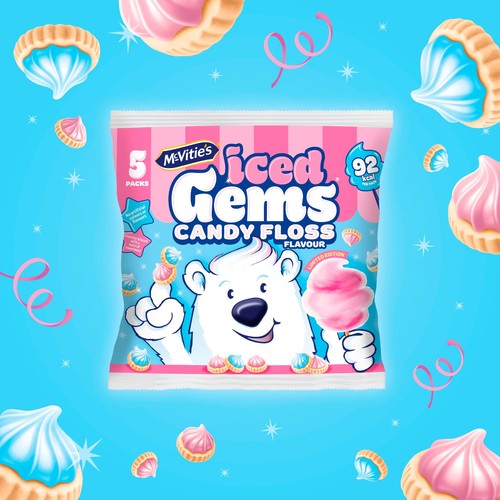 McVitie's Candyfloss Iced Gems Biscuits Multipack