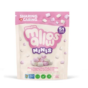 Freedom Mallows Vegetarian Mini Pink & White Vanilla Marshmallow bites