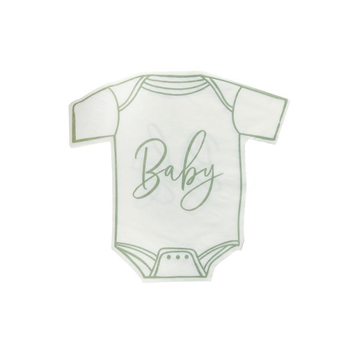 Sage Babygrow Paper Party Napkins