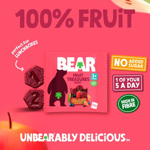 BEAR Berry Fruit Treasures Kids Snack Multipack