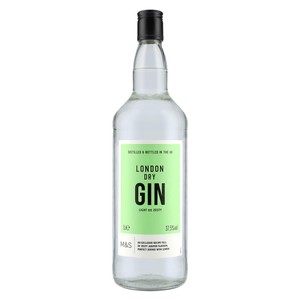 JJ  London Dry Gin 37.5% 1L