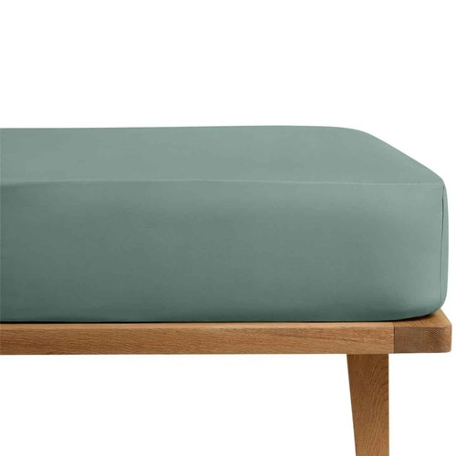 M&S Egyptian Cotton 230TC Fitted Sheet, Single, Smokey Green
