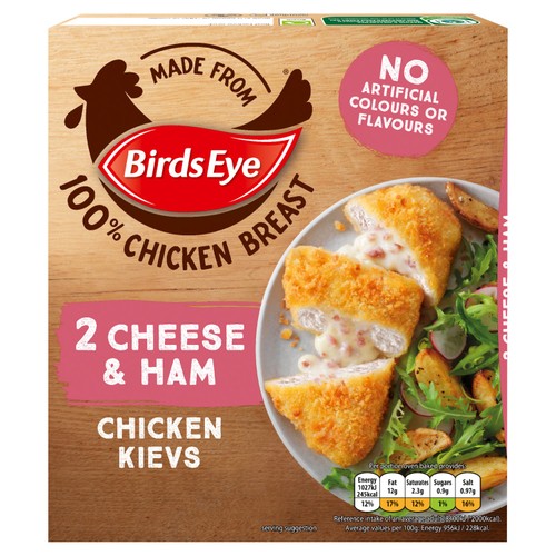 Birds Eye 2 Cheese & Ham Chicken Kievs 