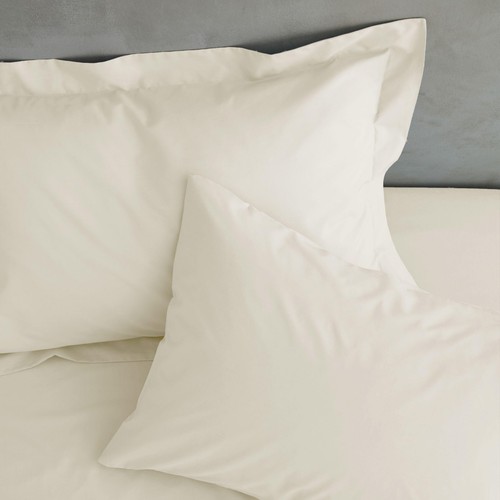 Catherine Lansfield Plain Dye Polycotton Oxford Pillowcase Pair, Cream
