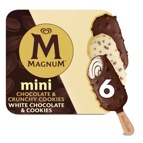 Magnum Mini Chocolate & White Chocolate Cookie Ice Cream Sticks