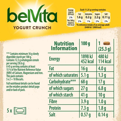 Belvita Breakfast Yogurt Duo Crunch Biscuits