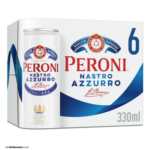 Peroni Nastro Azzurro Beer Lager Cans